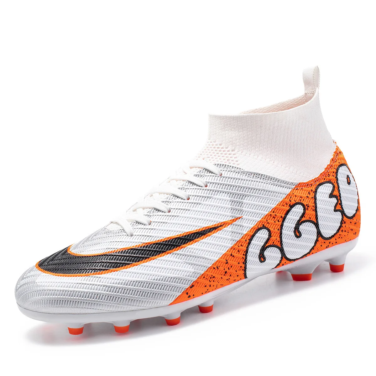 Fashion Adult Outdoor Lawn Long Spikes Soccer Shoes Football Shoes FG Cleats Breathable Soccer Trainning Sneakers