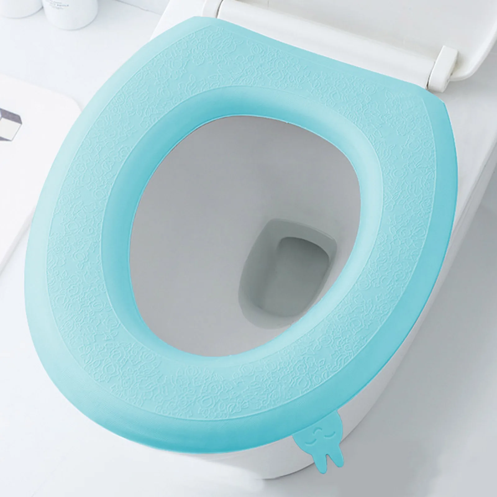 Toilet Seat Cover Toilet Seat Cushion 1pcs Reusable Toilet Seat Bathroom Toilet Seat Cover Pads With Handle Eva Soft Pad Self Long Bathroom Rugs