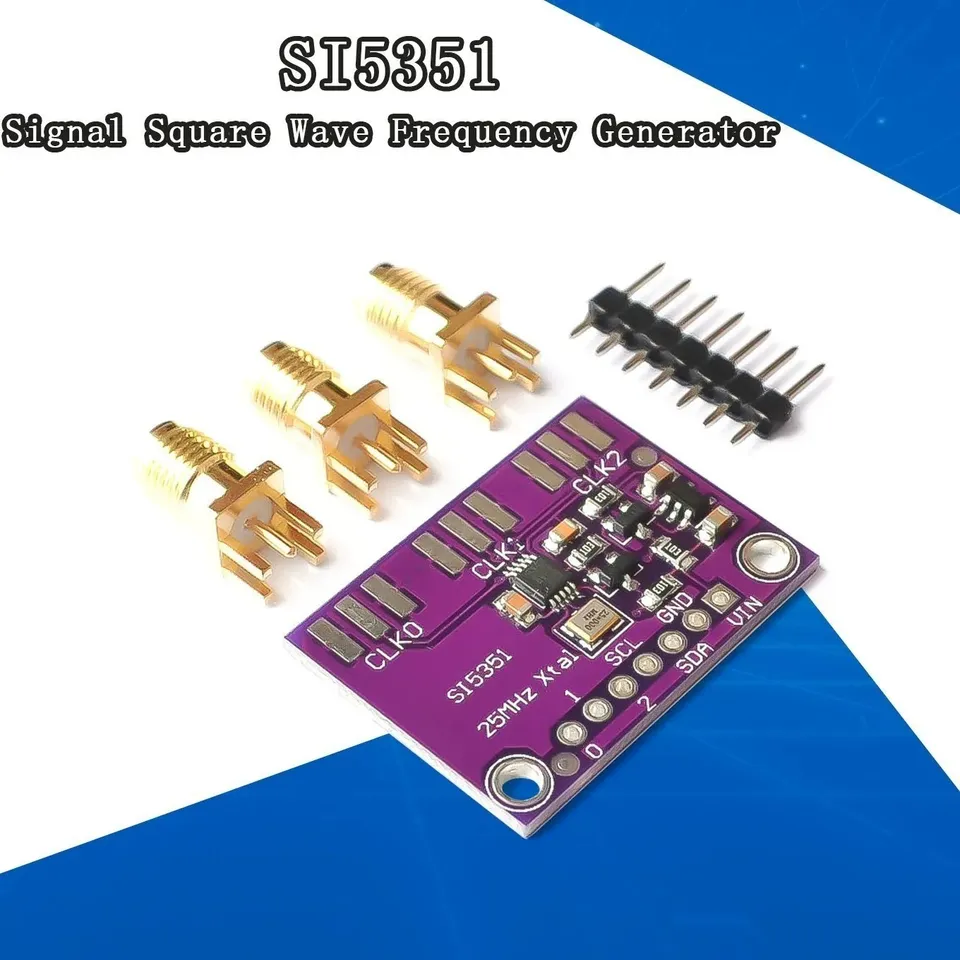 Scheda Si5351A Generatore Di Segnale - Frequenza 8KHz-160MHz, Controllo I2C, Per Arduino E RF | Onde Quadre - Foto 8