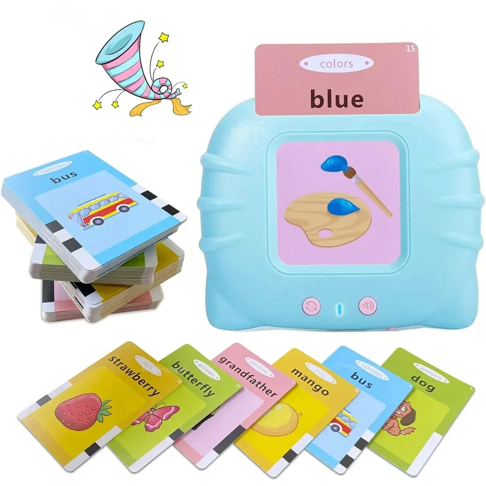 Educational Learning Toy Early Education Flash Card Machine Talking Language English Electronic Audio Book for Children Birthday Gift