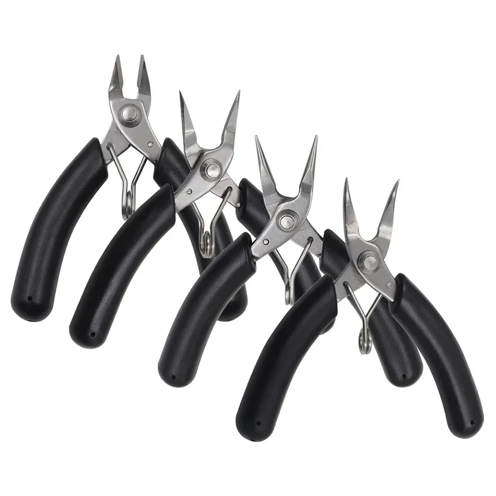 Pliers Diagonal Pliers Round Bent Needle Nose Pliers For DIY  Jewelry Making Curved Mouth Cutting Cable Nippers Hand Tools 4