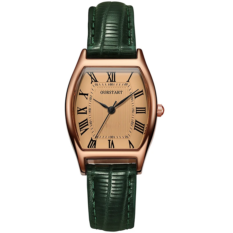Vintage women's watch, wine barrel shaped quartz belt watch, women's watch