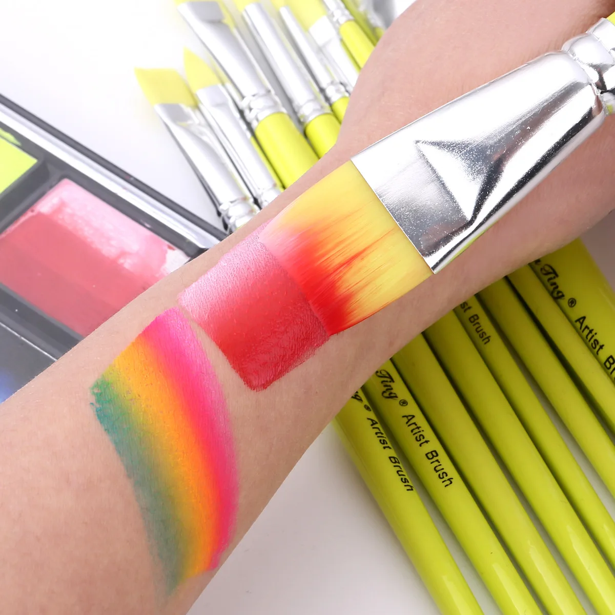 Pennelli per pittura del viso Set di strumenti per trucco per pittura del viso per bambini Pennelli per pittura del corpo - immagine 3