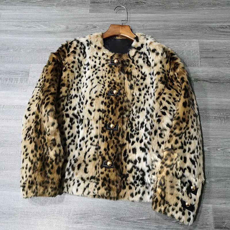 CNLALAXURY Faux Fur Coat Back View