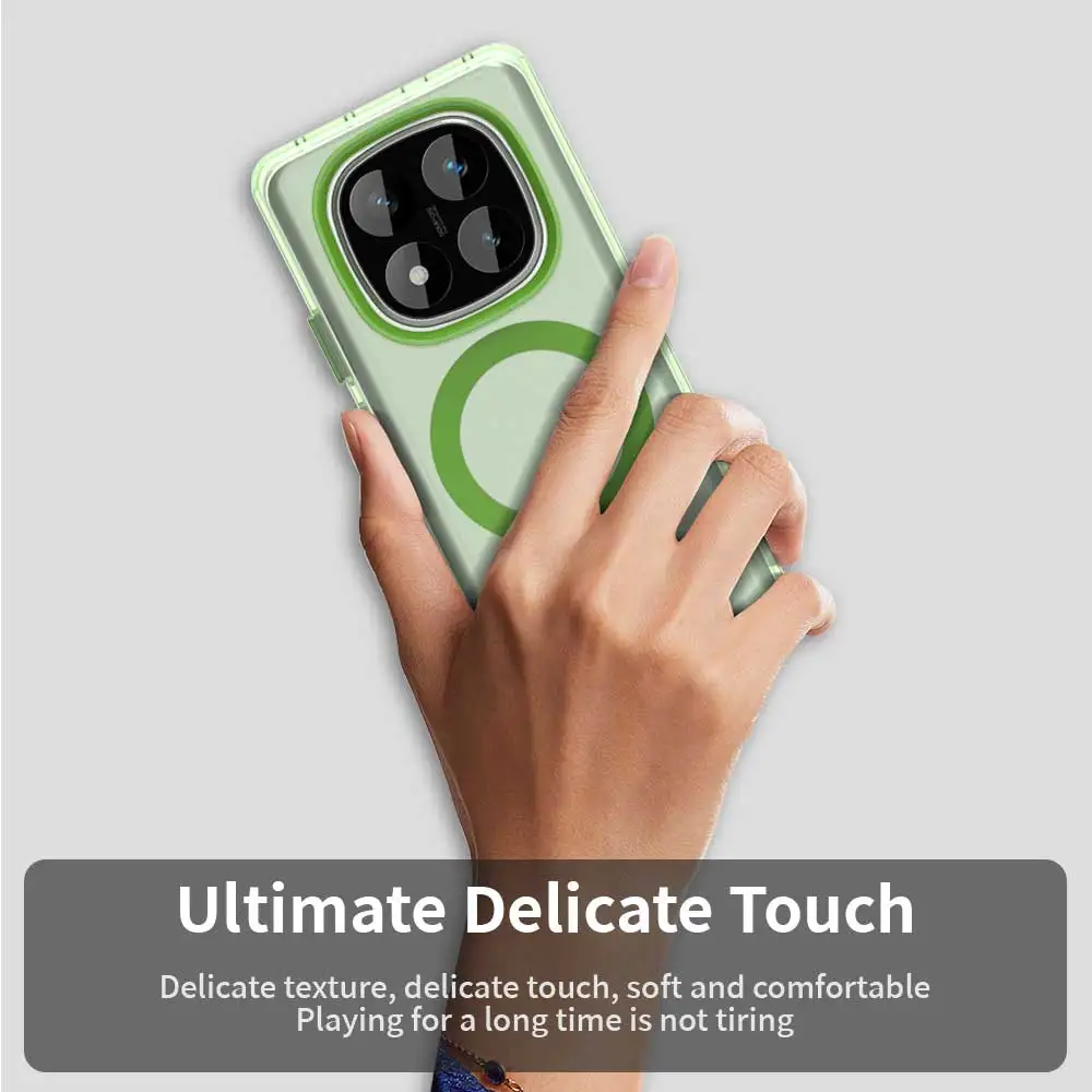 Case For Xiaomi Redmi Note 14 Pro Plus 13 Pro 5G 4G Magsafe Magnetic Wireless Charge Matte PC Luxury Armor Shockproof