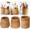 NEW Handmade Rattan Storage Box Baskets Organizer Manual Rattan Chopsticks Spoon Dinner Knive Forks Tableware Holder Storage Box 1