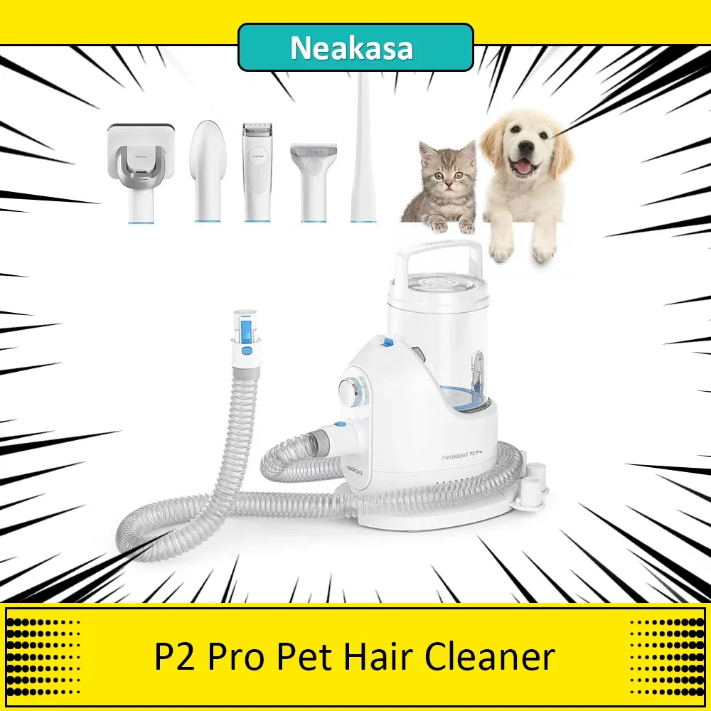 Neakasa P2 Pro Dog Clipper Con Aspirapolvere, Set Professionale Per La Toelettatura Degli Animali Domestici, Tagliacapelli Per Animali Domestici Con 5