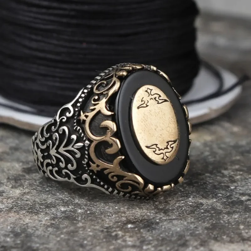 Customized Arabic calligraphy names ring personalized antique jewelry – Abu  Mariam Jewelry