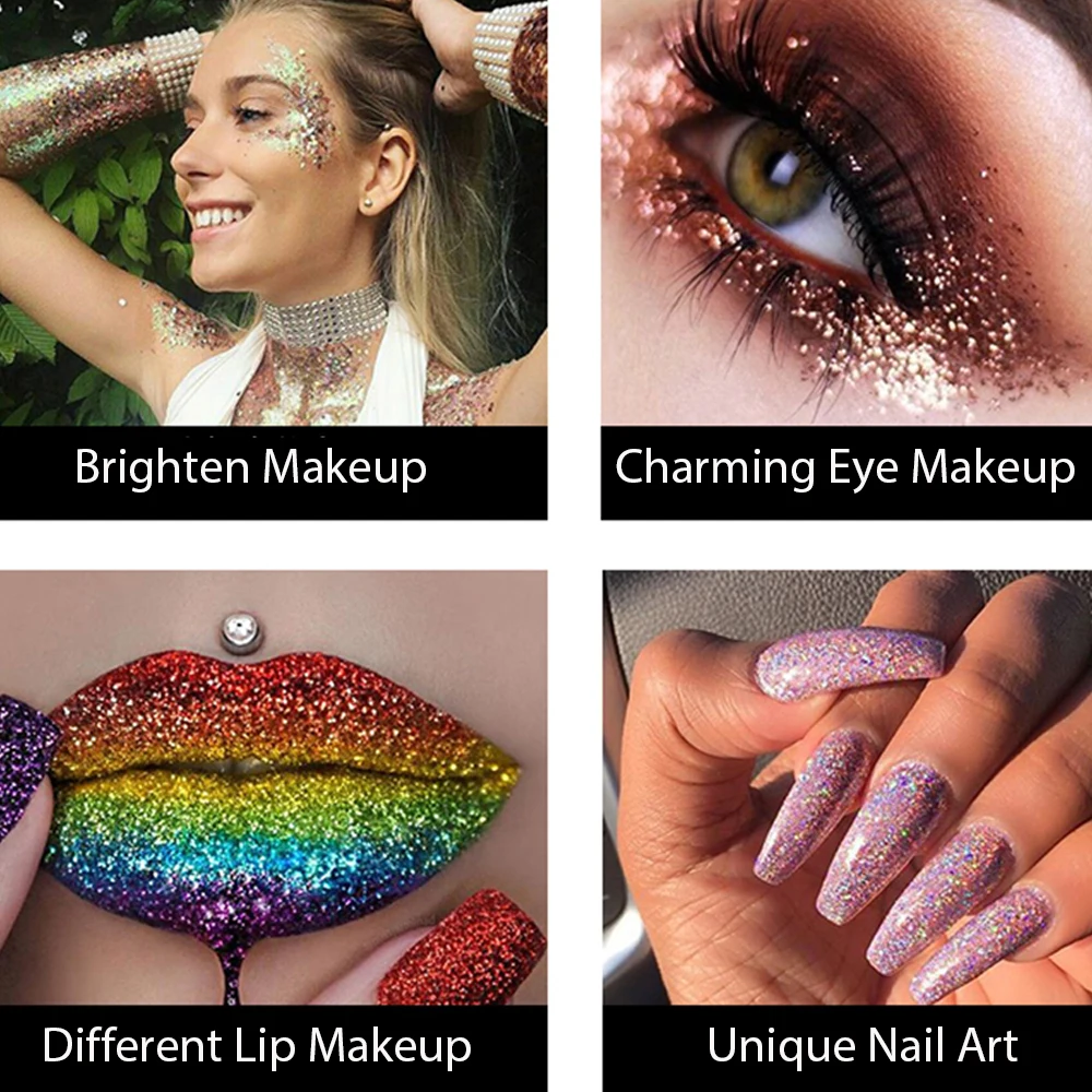 Eyes Glitter High Gloss Face Body Makeup Loose Pigment Highlighter Shimmer Powder 36 Colors korean cosmetics 5