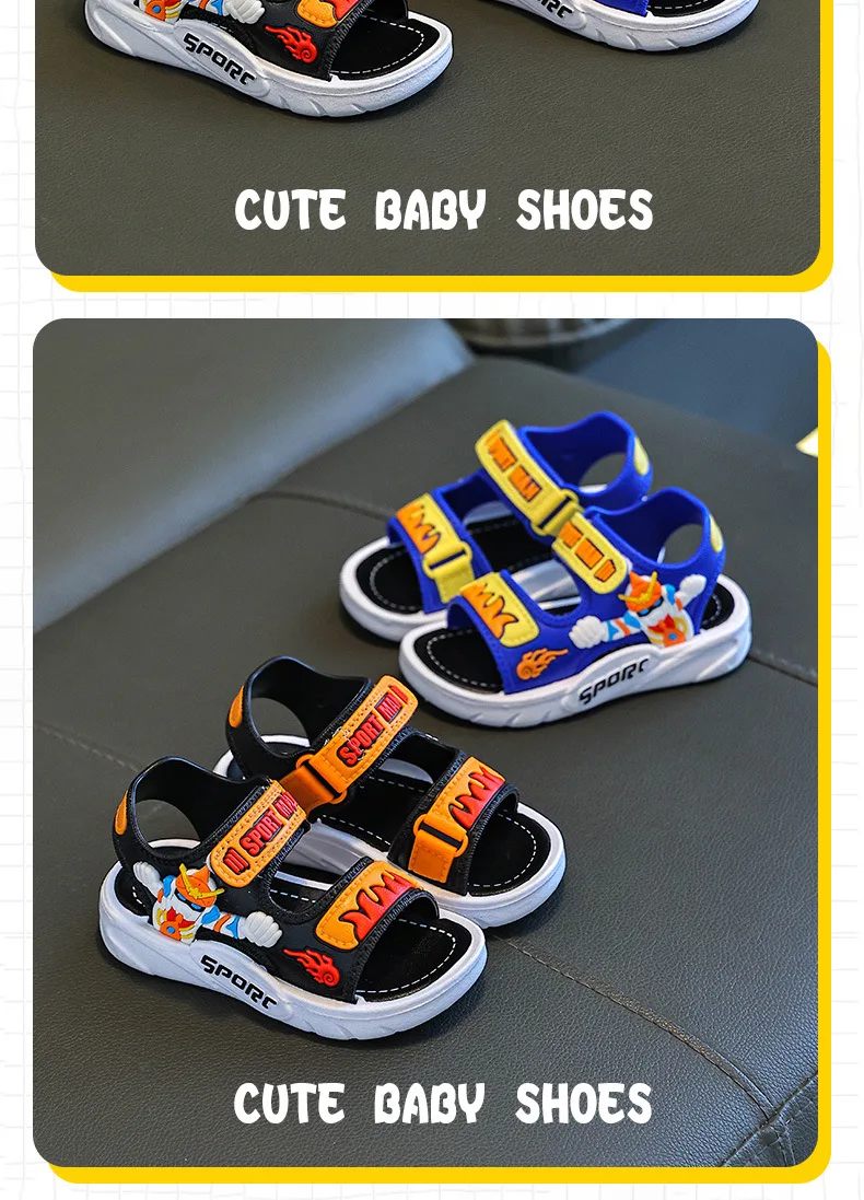 Summer Baby Sandals Solid Color Baby Boy Sandals Soft Sole Anti-slip Boys Girls Sandals Toddler Baby Shoes Beach 2-12 Years