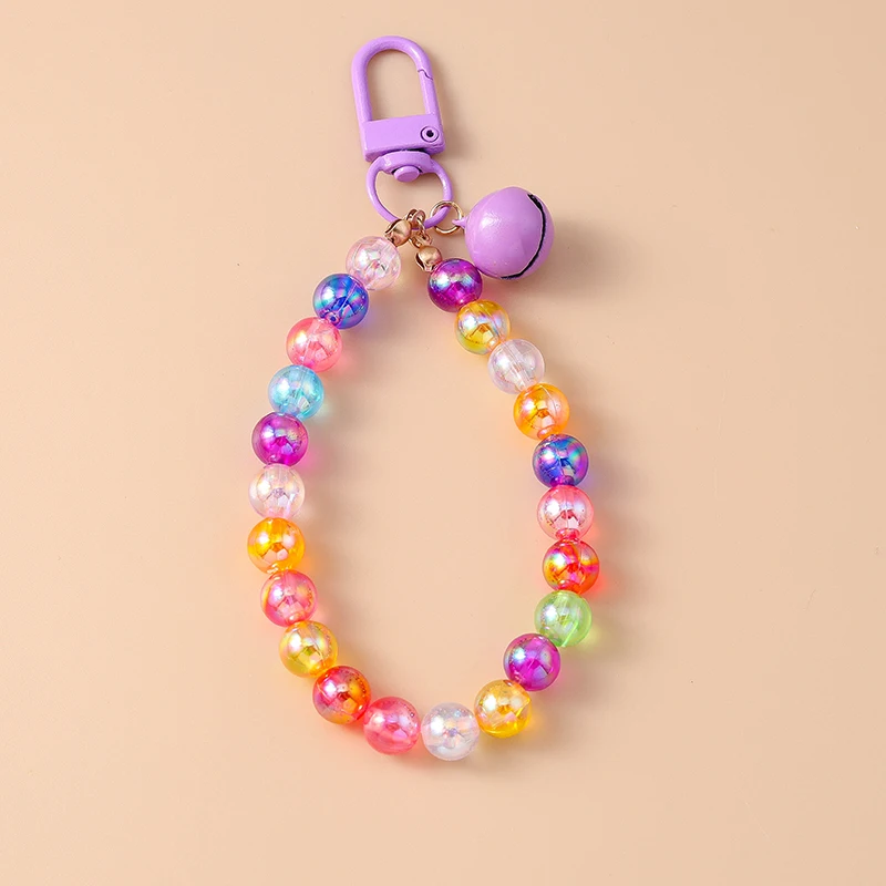 Niedlicher, bunter Sterne aus Kunstharz, handgefertigtes Armband, Schlüsselanhänger, kleine Glocke, Schlüsselanhänger, Anhänger für Frauen und Mädchen, Handtasche, Dekor, Schmuck, Geschenk – Detail 2