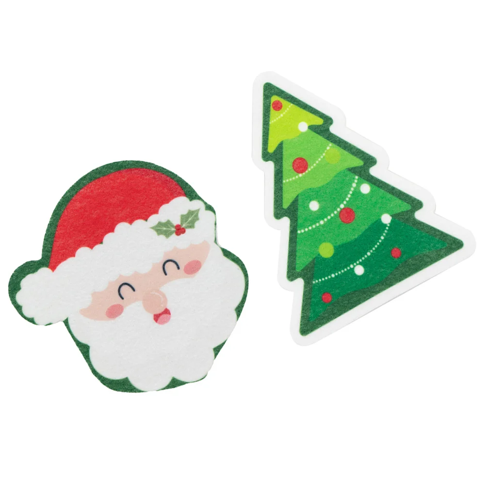 

Christmas Cleaning Sponges in Santa Claus and Xmas Tree Shapes for Kitchen and Dishwashing