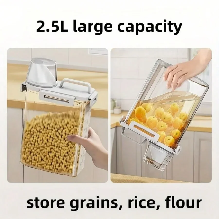 Airtight 2.5L Moisture-Proof Food Storage Container with Lid