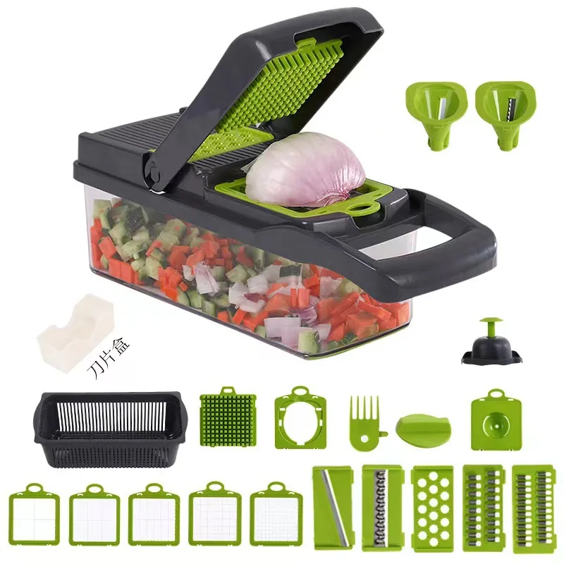 22 pcs in 1 Multifunctional Vegetable Chopper Handle Food Grate Cooking Tool Vegetable Slicer Dicer Cut Kitchen Items Gadgets vegetable slicer vegetable cutter