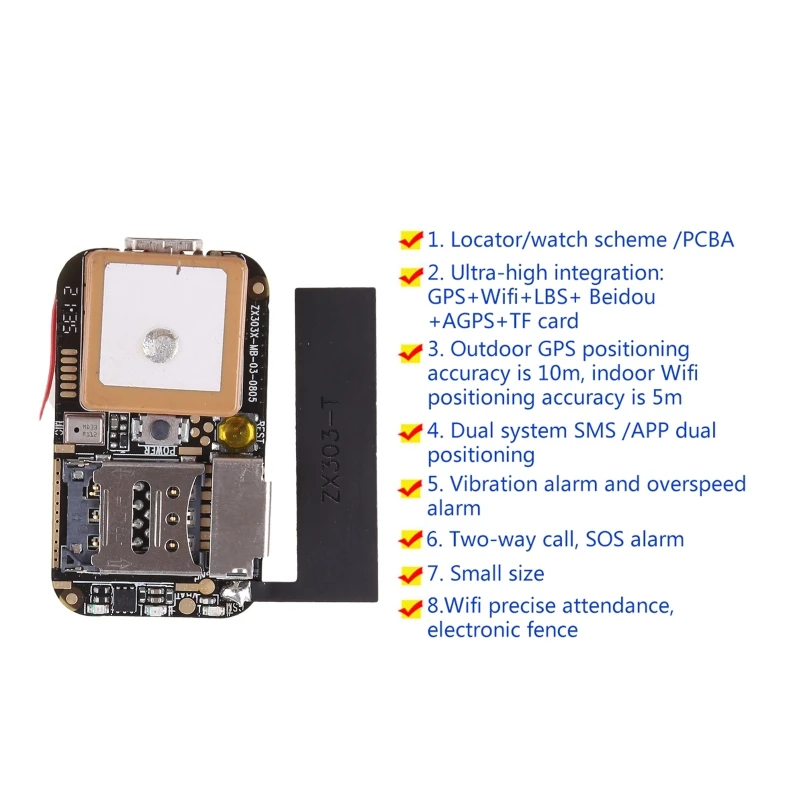 ZX303 Mini GPS Tracker SOS Real-time Call Voice Tracking Locator for Laptop Elderly People Real time Tracking Device