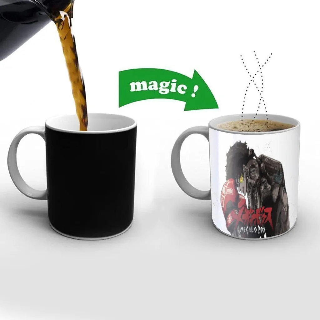 

Megalo Box Junk Dog Free shipping New Magic Mug Changing Color Mug Coffee Tea Mug Temperature Color Changing Heat Sensitive Cup