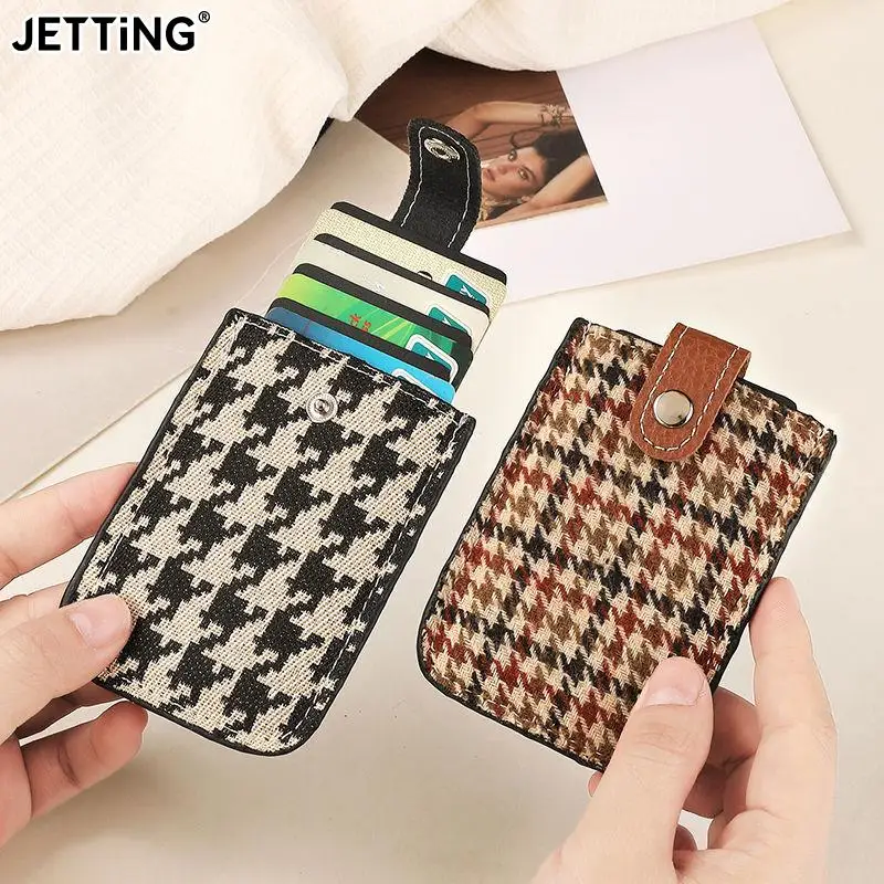 

6 Pull Credit Card Holder ID Cards Holder Women Thin Business Card Wallets Coin Pouch Case Bag Slim Bank Credit Card Organizer