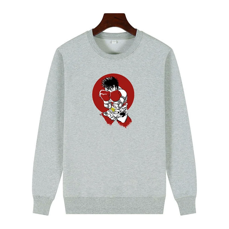

Boy Hajime No Ippo graphic sweatshirts Fighting Spirit Voting On Qwertee fleece Round neck hoodie cotton thick sweater hoodie