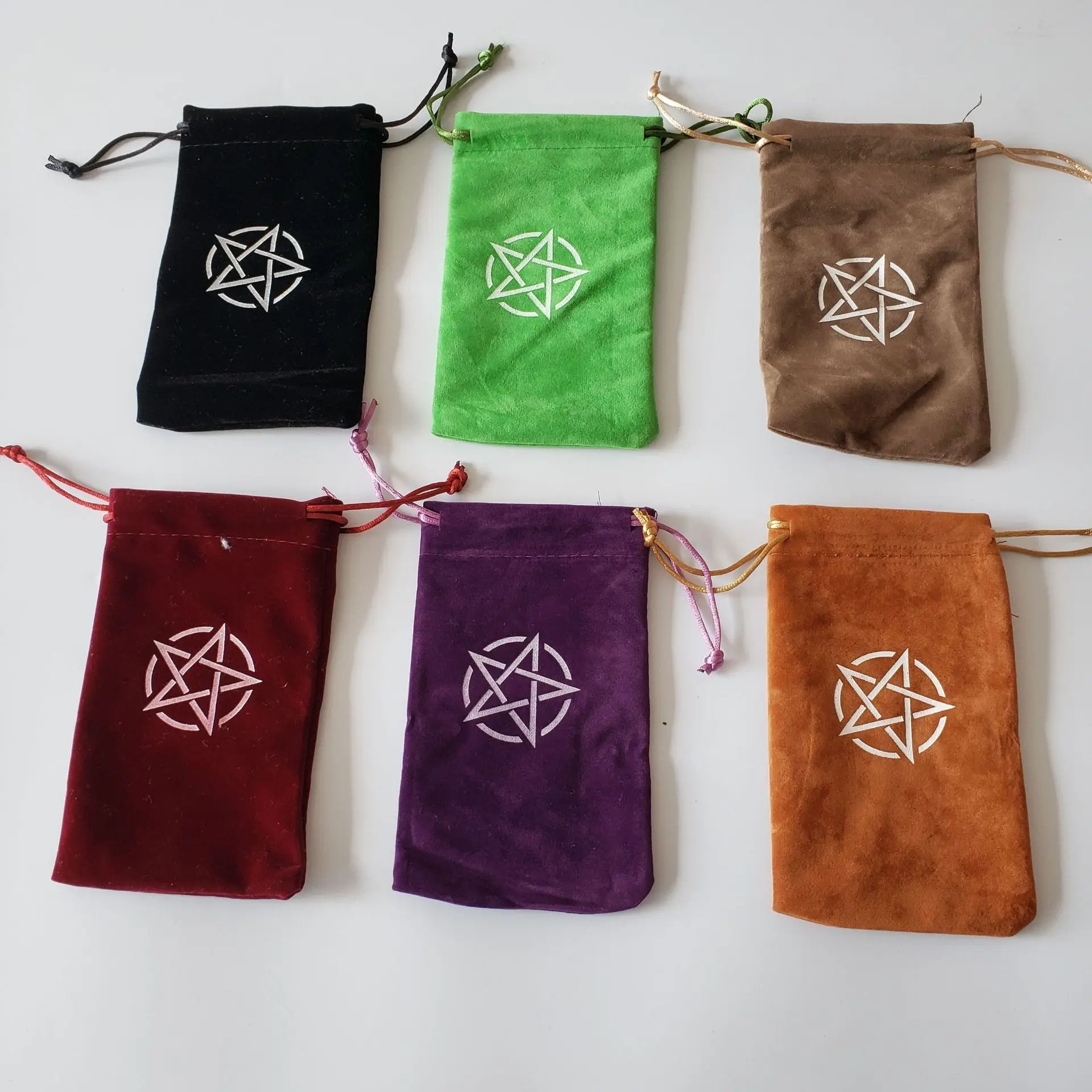 

thickened Velvet Moon Tarots Oracle Cards Storage Bag Constellation Witch Divination Accessories Jewelry Dice embroidered Bag
