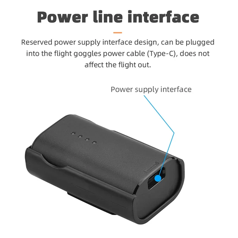 Câble chargeur batterie DJI Avata Goggles 2 + Support fixe