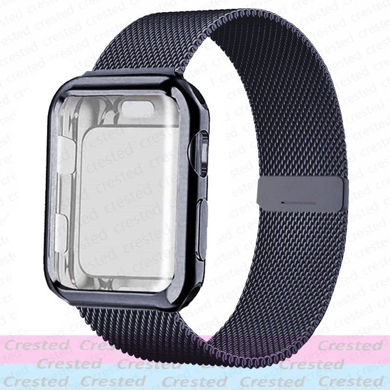 Elegant Stainless Steel Milanese Loop Watch Strap and Case