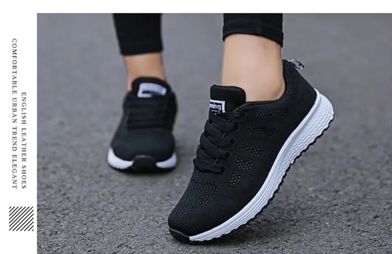 Description Picture 2 of itemWomen Casual Shoes Fashion Breathable Walking Mesh FlatShoesSneakers White Female Footwear