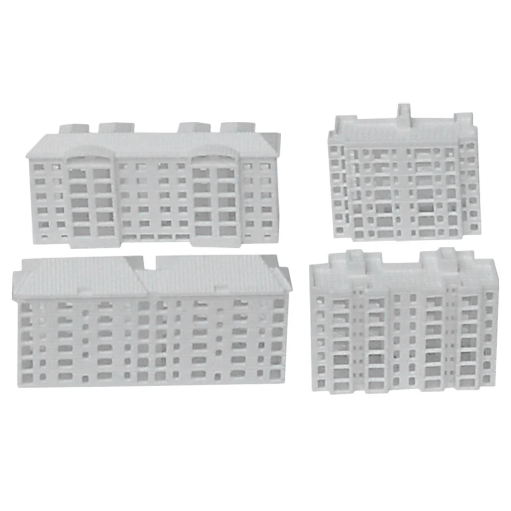 

4 Pcs Miniature Toys Apartment Building Crafts Sand Table Decors Landscape Accessories Plastic Ornament