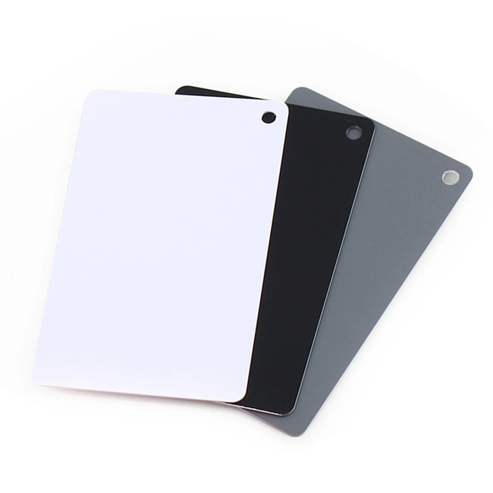 White Balance Card Set 3 in 1 18% Digital Photography Exposure Color Set Gray/White/Black