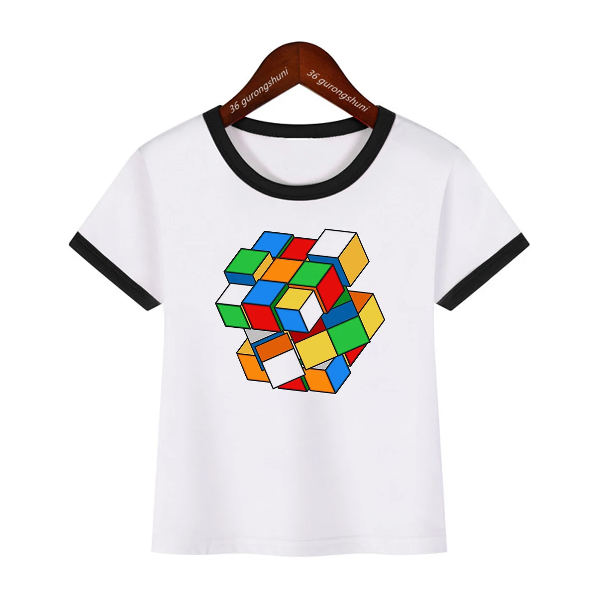 T-Shirt For Boys  Funny Magic Block Graphic Print Kids Tshirt Summer Casual Boy Clothes Cute Toddler T Shirt Birthday Gift Tops - 5