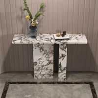 Table console de luxe française sur mesure en marbre naturel de Carrare, toutes tailles, pour hall d'entrée, présentoir d'art, table d'appoint robuste pour salon 2