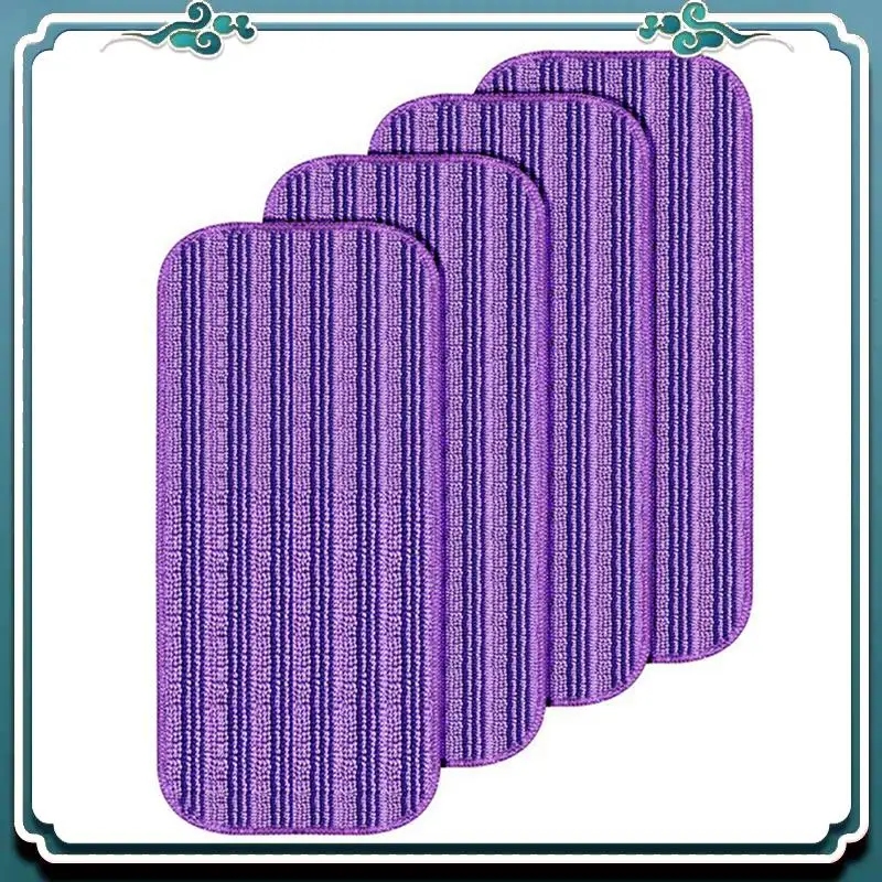 Reusable Mop Pads Compatible For Swiffer Wet Jet, Wet Jet Pads Refills, Microfiber Parts Accessories 4 Pack Purple