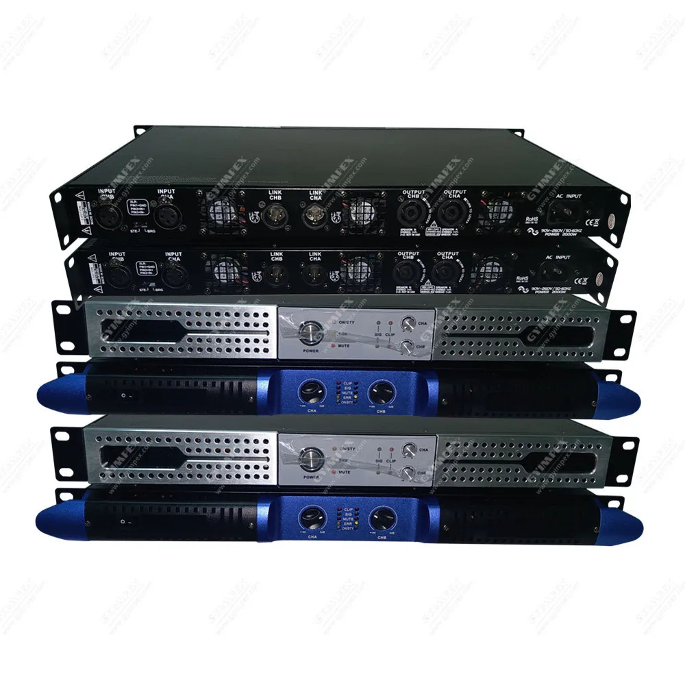 

High quality power amplifiers 1U PFC class D 2 channel digital power amplifier 1000w