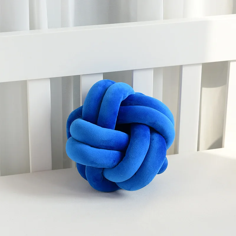 European Minimalist Handmade Woven Pillows Are Skin Friendly, Soft, and Highly Elastic, Teddy Velvet Ball Tying 3