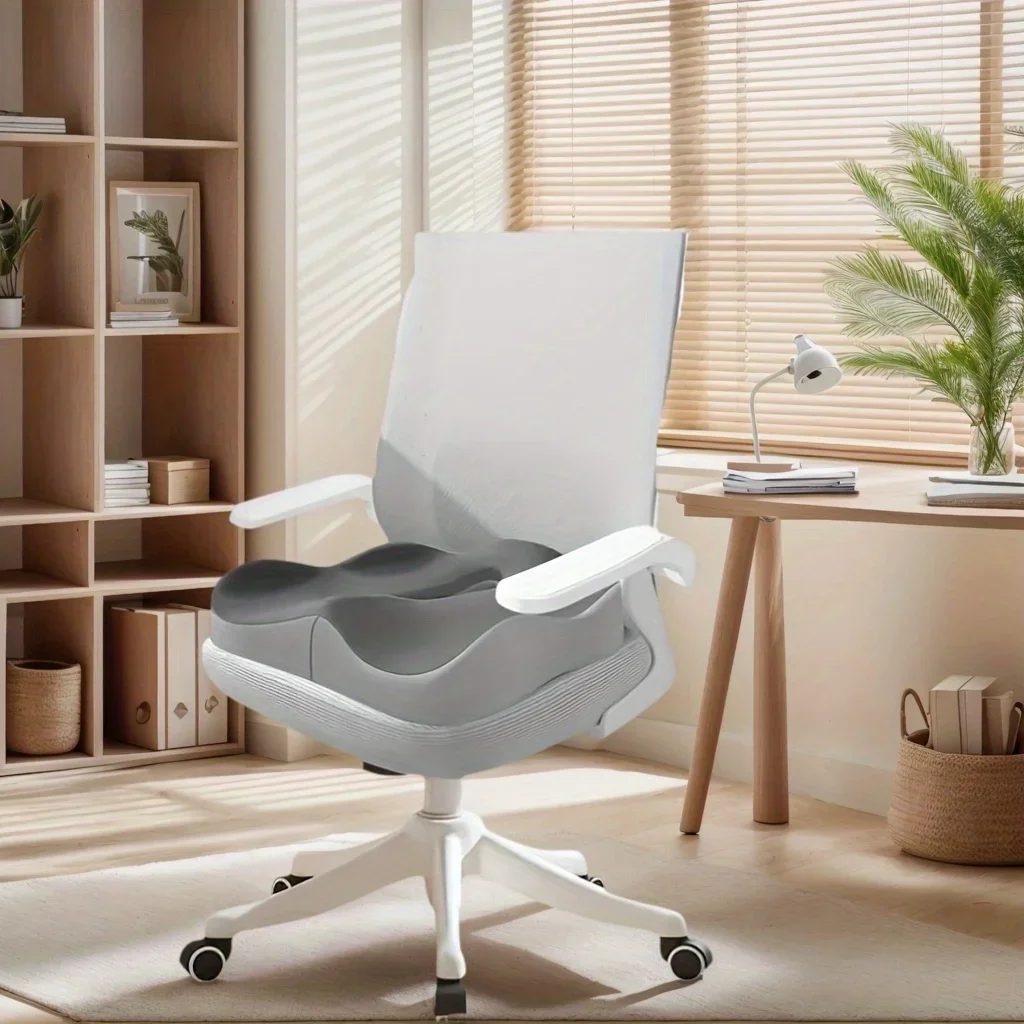 Ergonomic Memory Foam Coccyx Cushion with Tailbone,Curved Design for Car,Office Chair, Pressure Relief,Lumbar Support