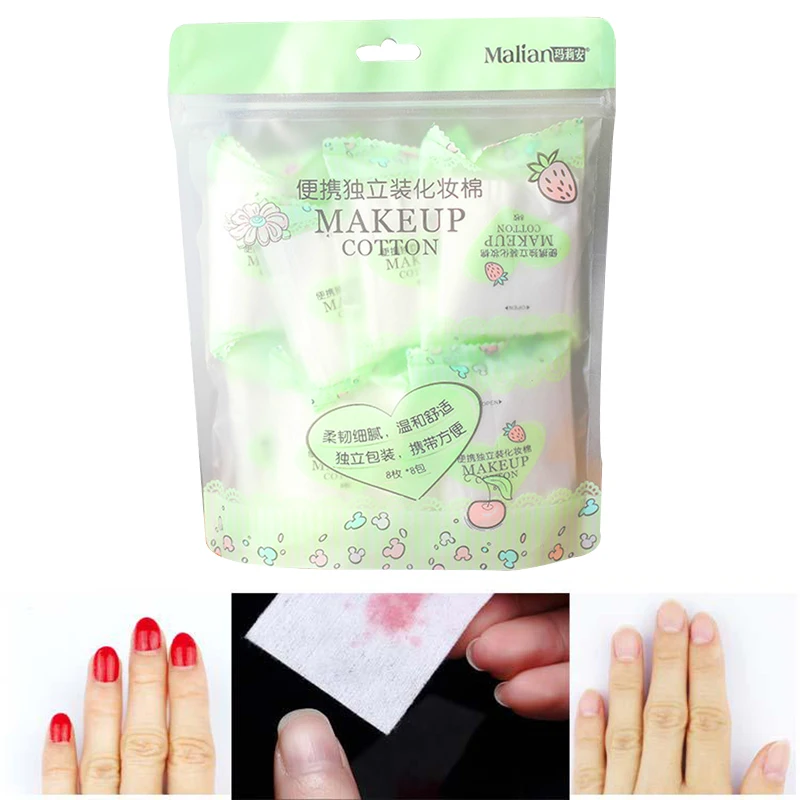 1/3/5 SET Individually Wrapped Cotton Pads A Must-have For Traveling And Tourism Portable, Convenient And Clean 64pcs In A Bag 2