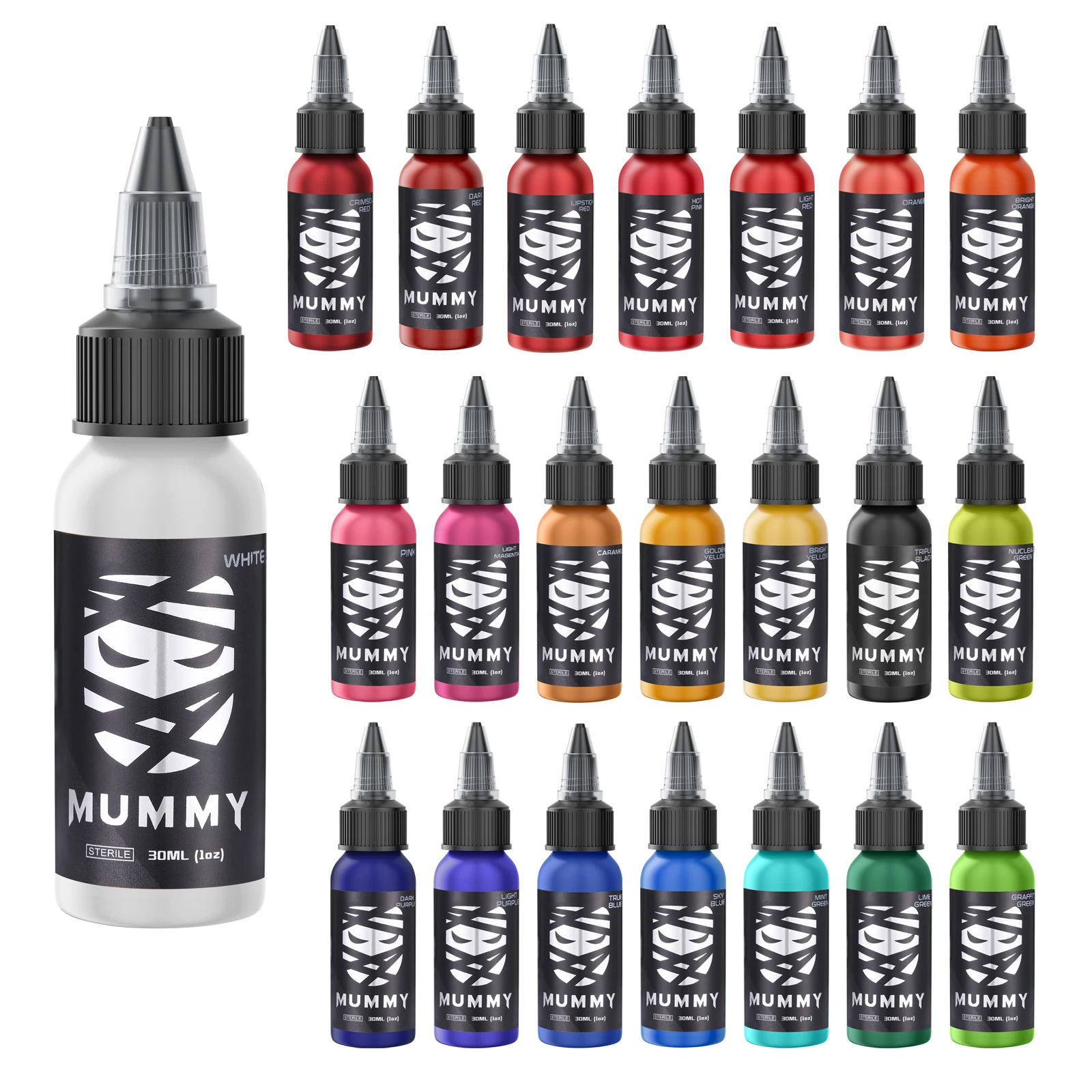Mummy Professional Tattoo Ink 30ML Body Art Sterilized Permanent Coloring USA Tattoo Colors tattoo ink tattoo ink pigment tattoo ink kit