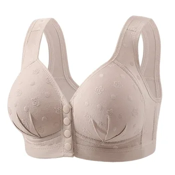 Reggiseno da donna con chiusura frontale, per allattamento, senza ferretto, con coppe sottili, supporto laterale, effetto push-up, stile gilet, morbido, per uso quotidiano