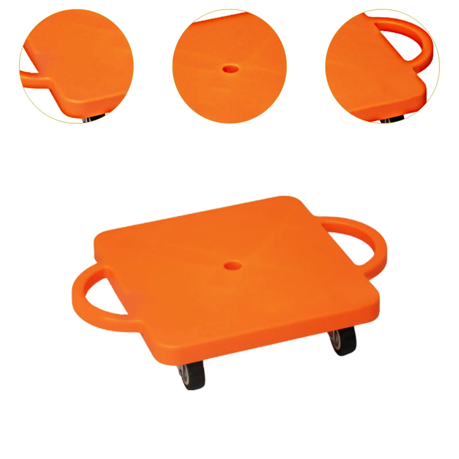 Scooter Board with Handles Square Portable 11.8 Inches Sit Down Scooter for Gym Backyard Indoor Outdoor Activities Playground