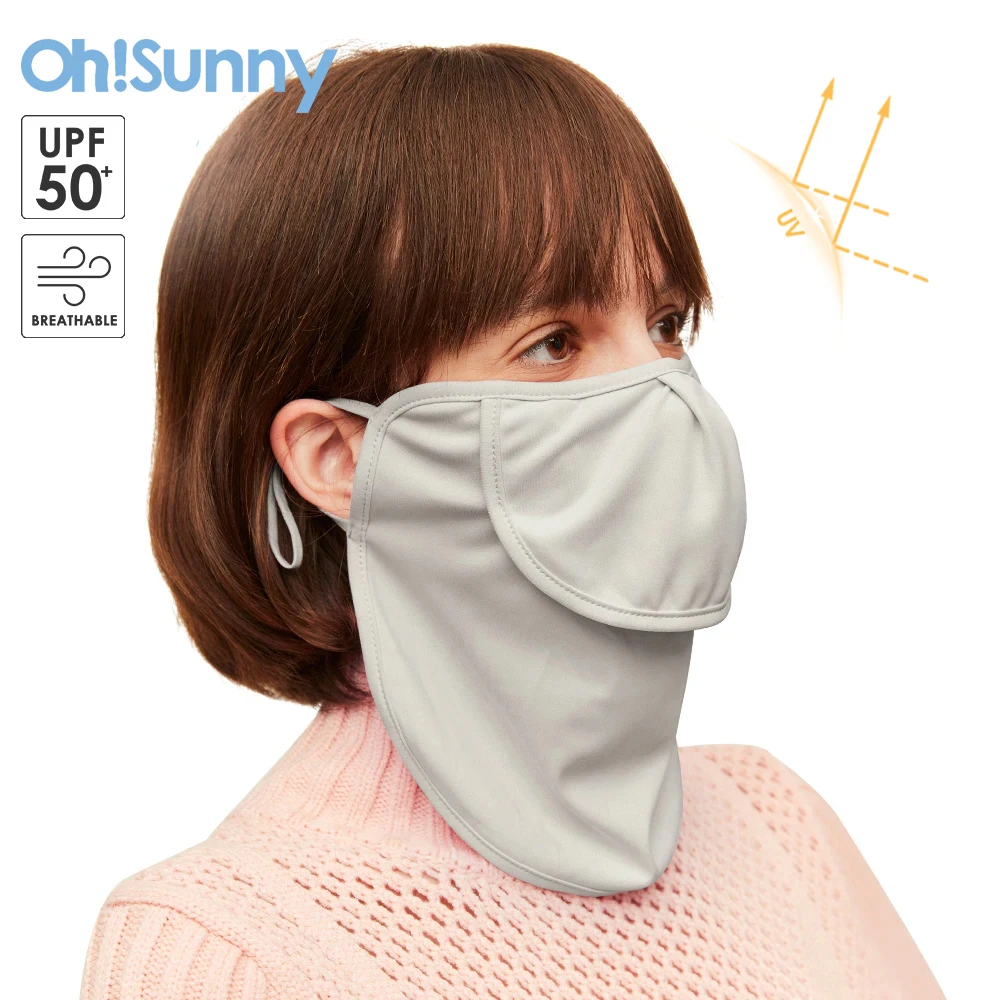 

OHYOGA Women Sun Protection Cycling Face Veil Scarf with Opening Breathable Neck Flap Anti-UV UPF50+ Outdoor FaceShield Маска