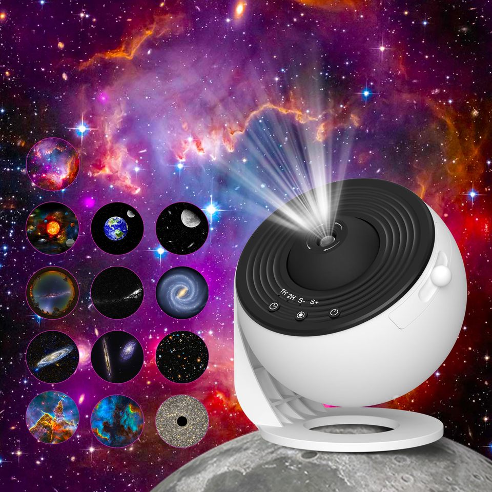 Night Light Galaxy Projector Starry Sky Projector 360Â° Rotate Planetarium Lamp For Kids Bedroom Valentines Day Gift Wedding Deco