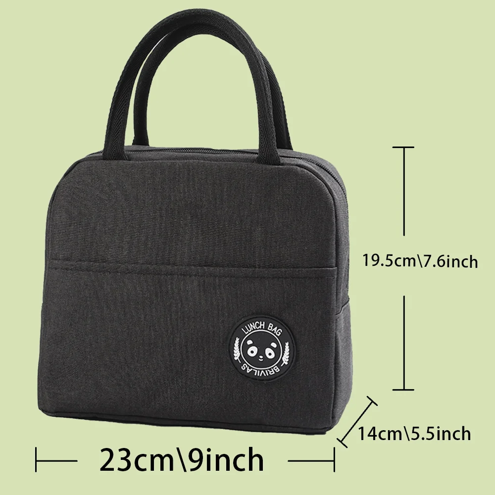 Insulated Lunch Bag Zipper Cooler Tote Thermal Bag Lunch Box Canvas Food Picnic Bags for Work Handbag Food Pattern lunch bag bento bag cooler bag