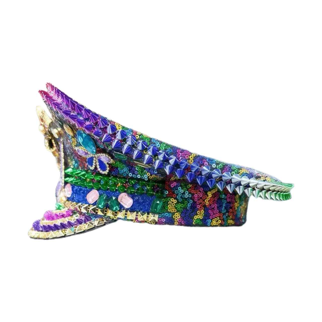 Spring Captains Hat for Men Unisex Handmade Steampunk Burning Man Mardi Gras Hat Masquerade Big save HongLuan