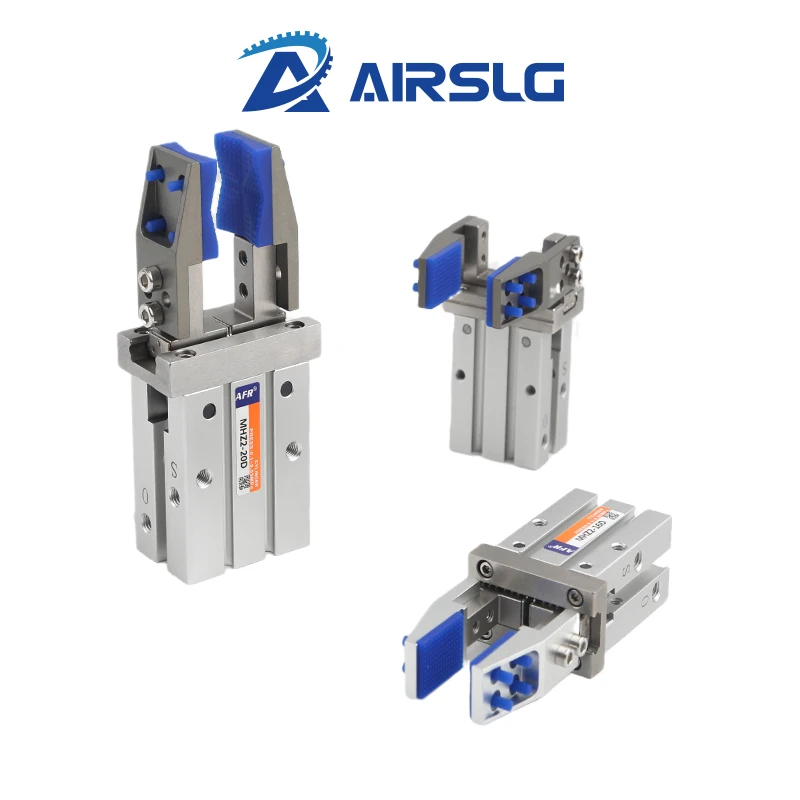 กระบอกก้ามปูแบบนิวเมติกพร้อมแผ่นซิลิโคนอุปกรณ์เสริมที่จับแบบกลไก MHZ2-10นิวเมติก MHZ2-16D MHZ2-25D MHZ2-20D 1