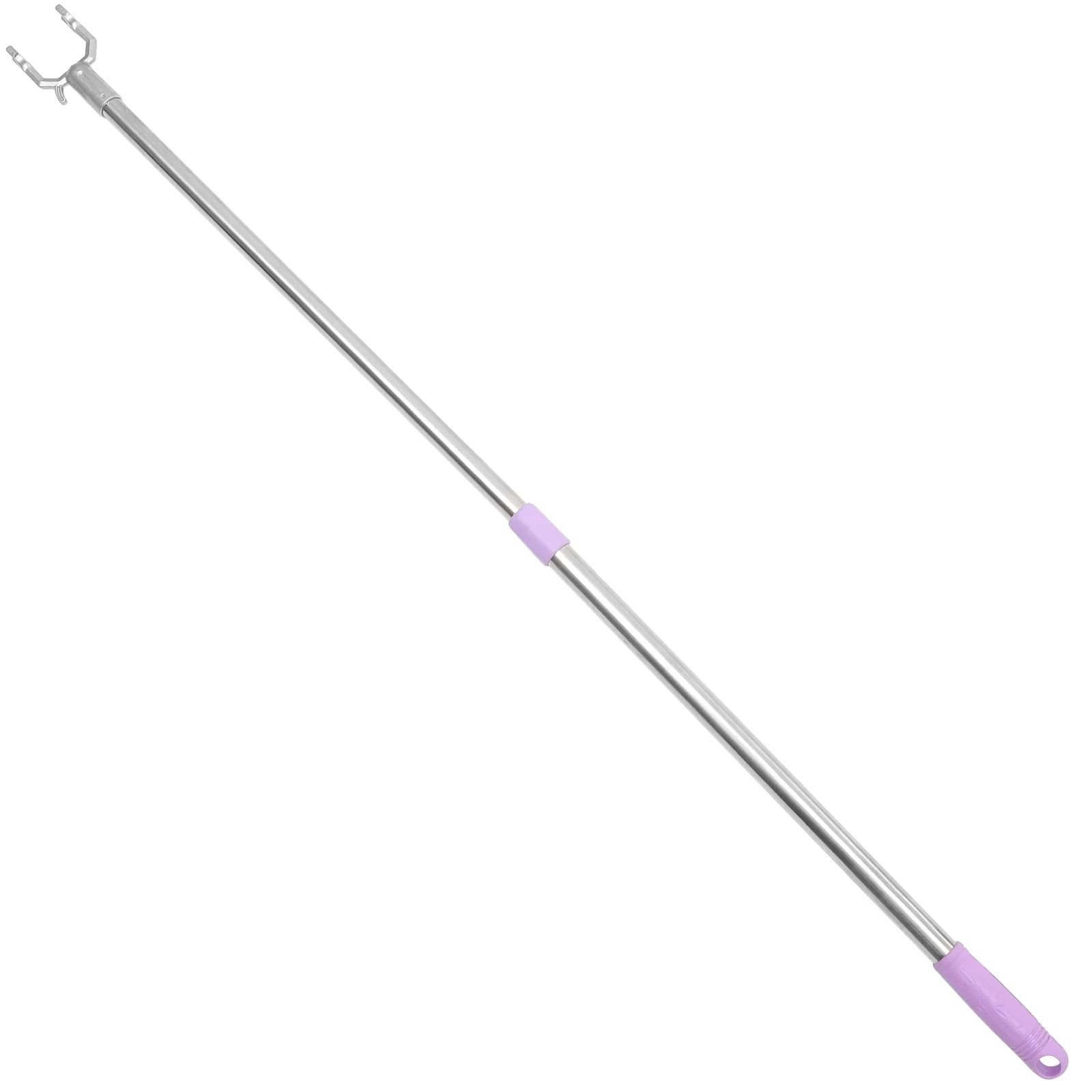 

Stainless Steel Telescopic Rod Clothes Picking Drying Supplies Metal Pole Reaching Rods Adjustable Clothesline Fork Telescoping