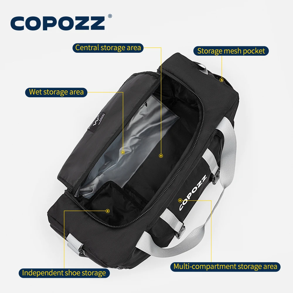 COPOZZ 33601 Sports Gym Bag 30L Waterproof Shoes Compartment - Image 5