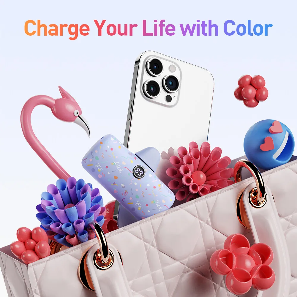 IWALK 4800mAh 20W Fast Charging Capsule Power Bank Phone Backup Fast Charging Mini Portable Pocket Suitable for iPhone Lightning 6