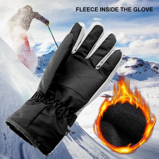 Guantes de esquí impermeables para hombre y mujer, manoplas cálidas de  terciopelo para deportes al aire libre, nieve, motocicleta, pantalla táctil  - AliExpress