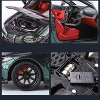 New 1:24 BMW M4 IM Supercar Alloy Muscle Car Model Sound and Light Pull Back Children's Toy Collectibles Ornaments Birthday Gift 2