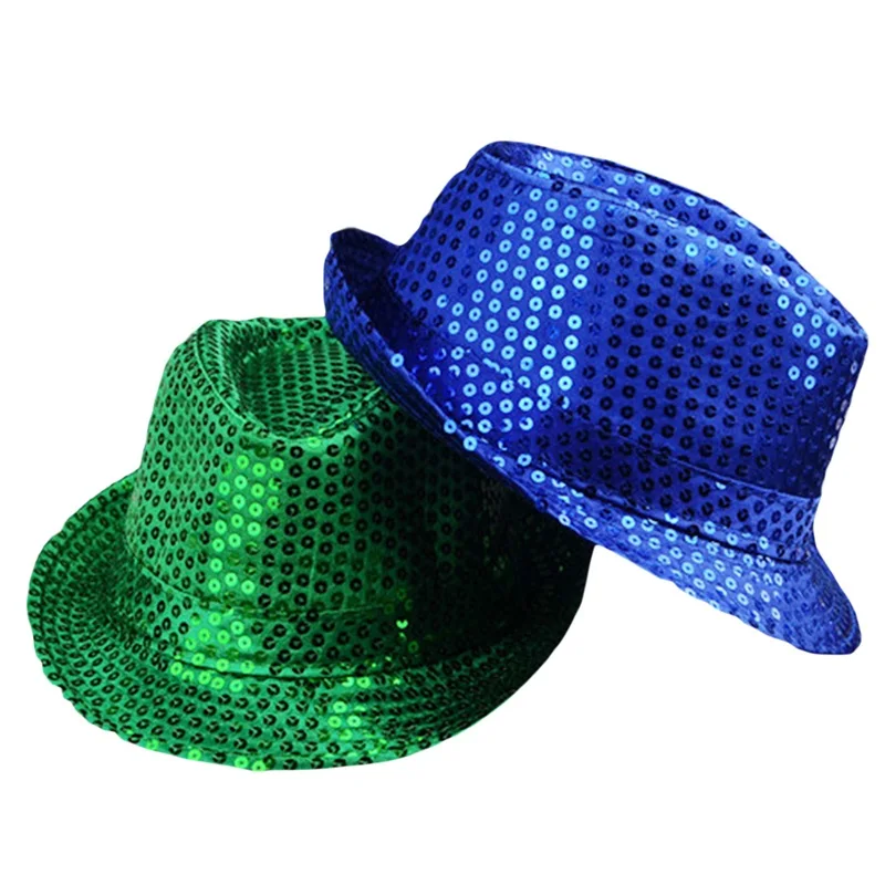 Cowboy Hats Men's Women's Jazz Sequins Decorated Stage Dance Performance Party Holiday