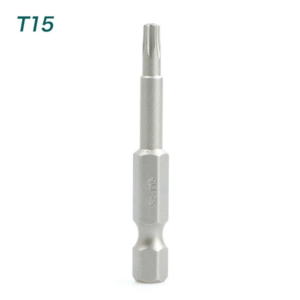 Torx-Schraubendreher-Bit, legierter Stahl, 1/4 Zoll Sechskantgriff, T5, T7, T8, T9, T15, T20, T25, T27, T30, T40, Schraubendreher-Bit, 50 mm – Detail 9